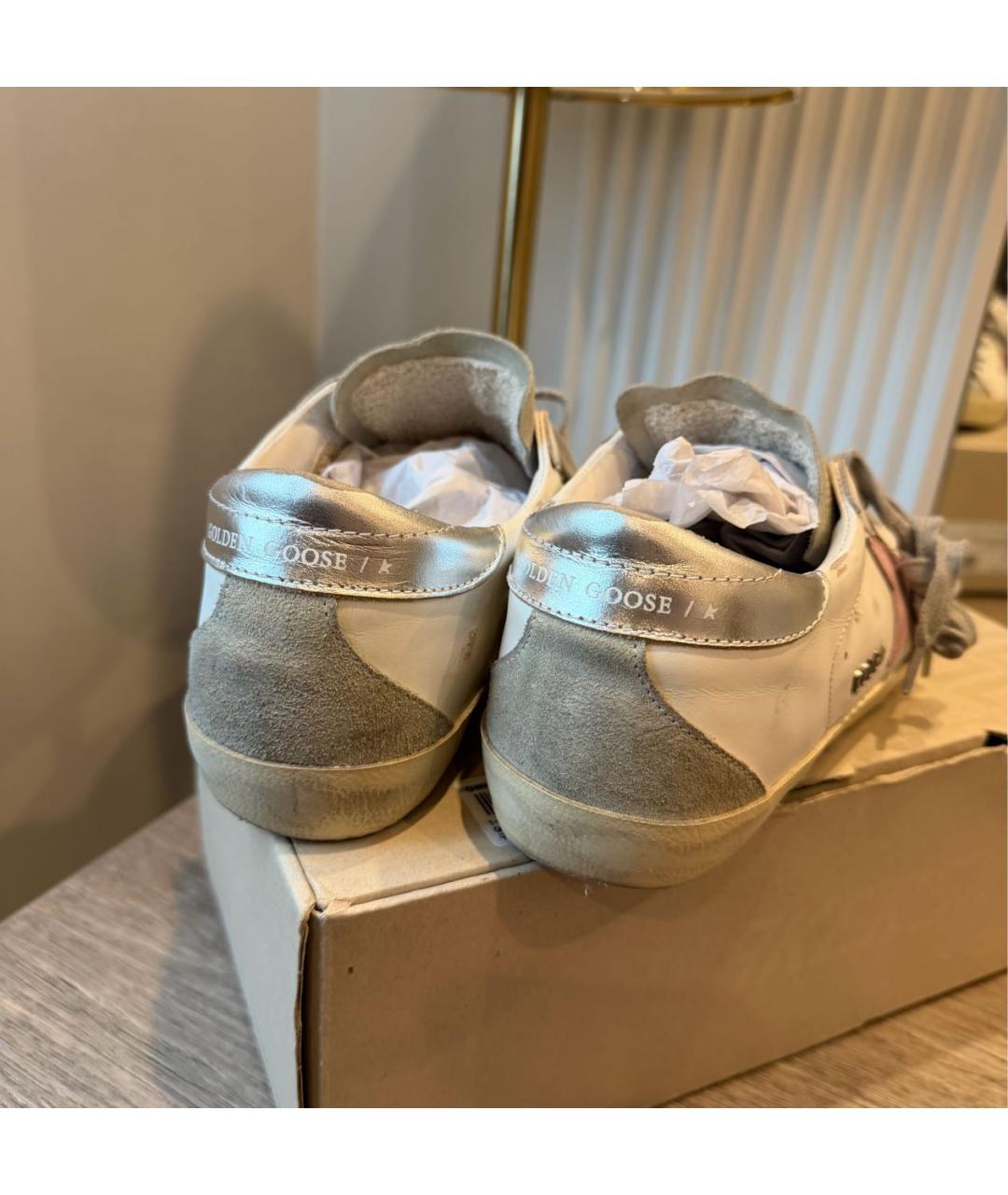 GOLDEN GOOSE DELUXE BRAND Белые кожаные кеды, фото 5