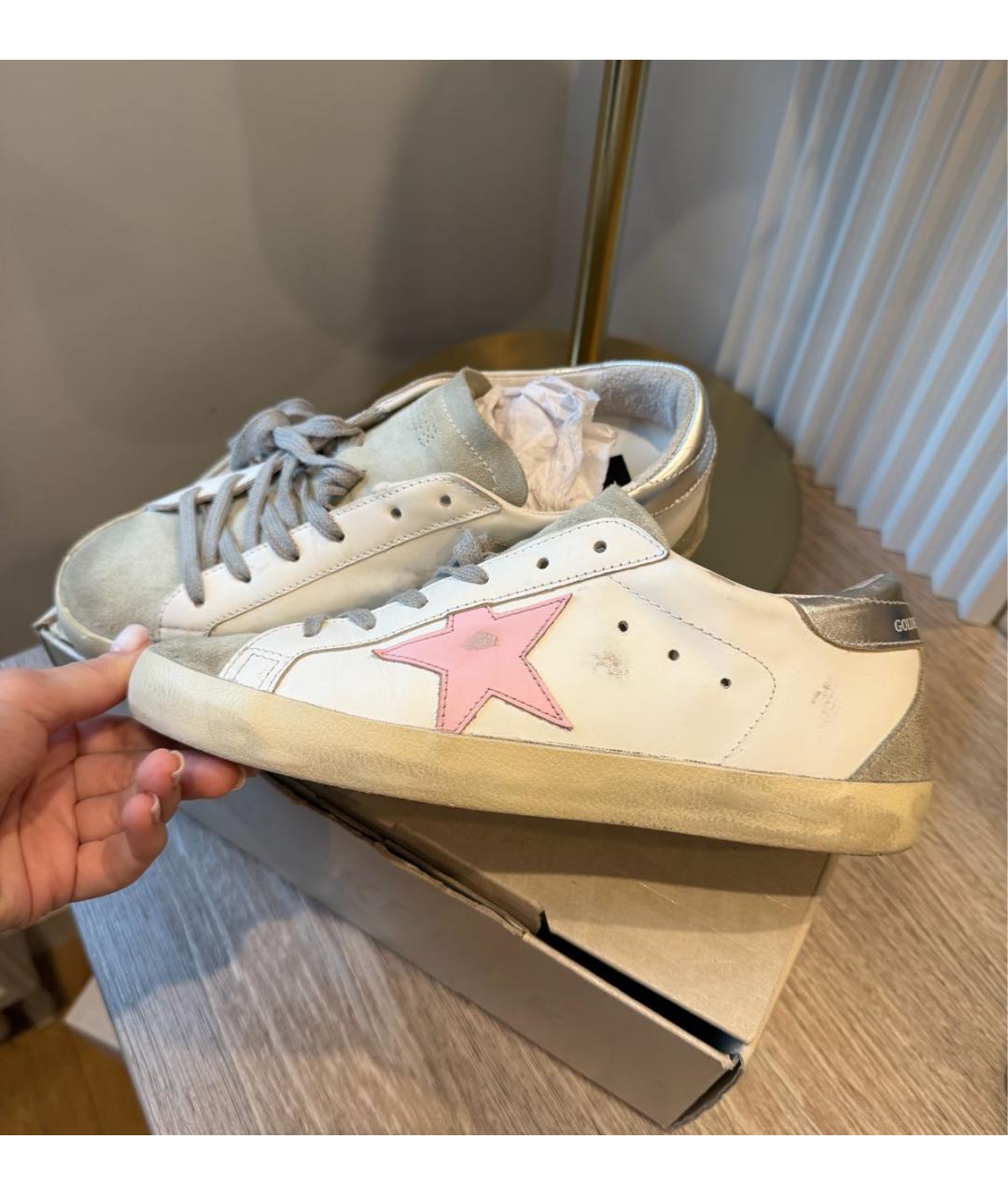 GOLDEN GOOSE DELUXE BRAND Белые кожаные кеды, фото 2