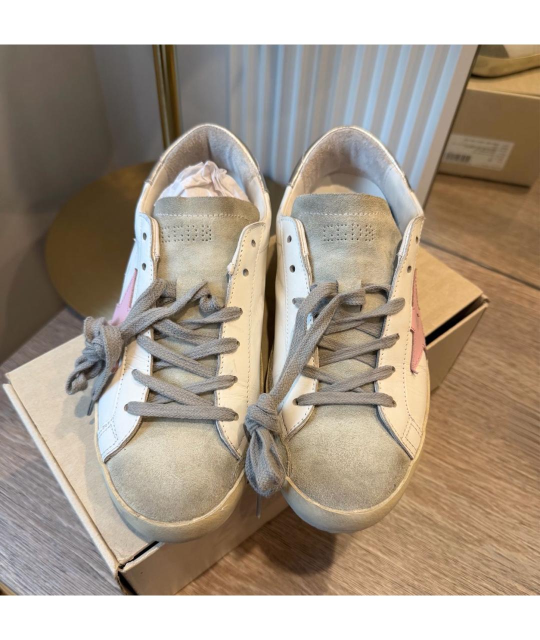 GOLDEN GOOSE DELUXE BRAND Белые кожаные кеды, фото 4