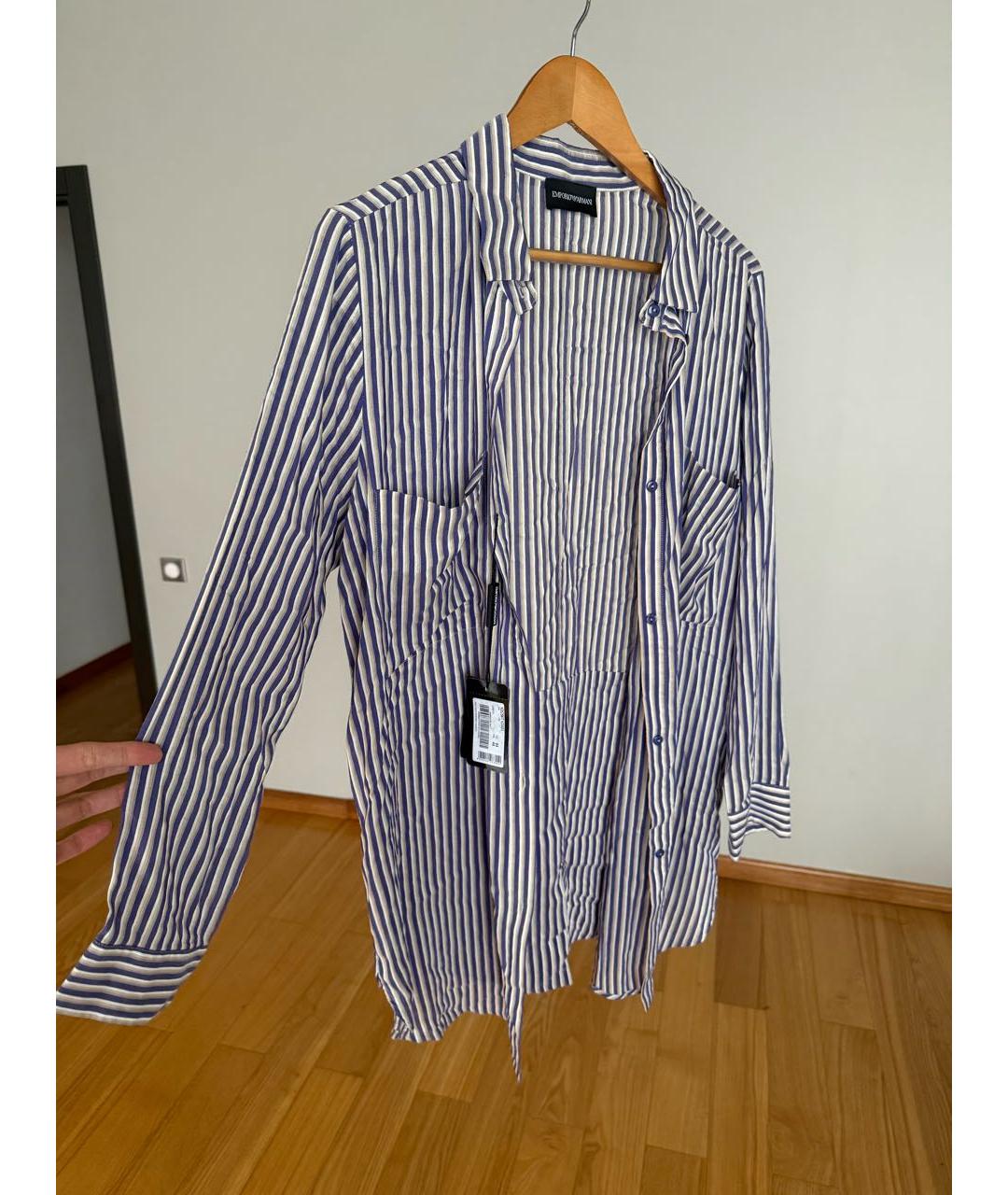 EMPORIO ARMANI Фиолетовая шелковая рубашка, фото 7