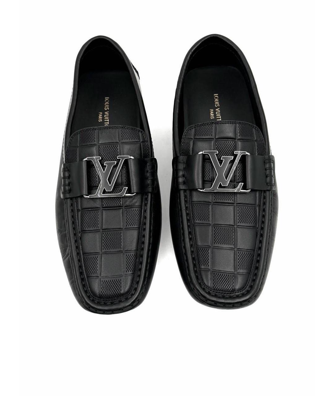 LOUIS VUITTON Черные кожаные мокасины, фото 2