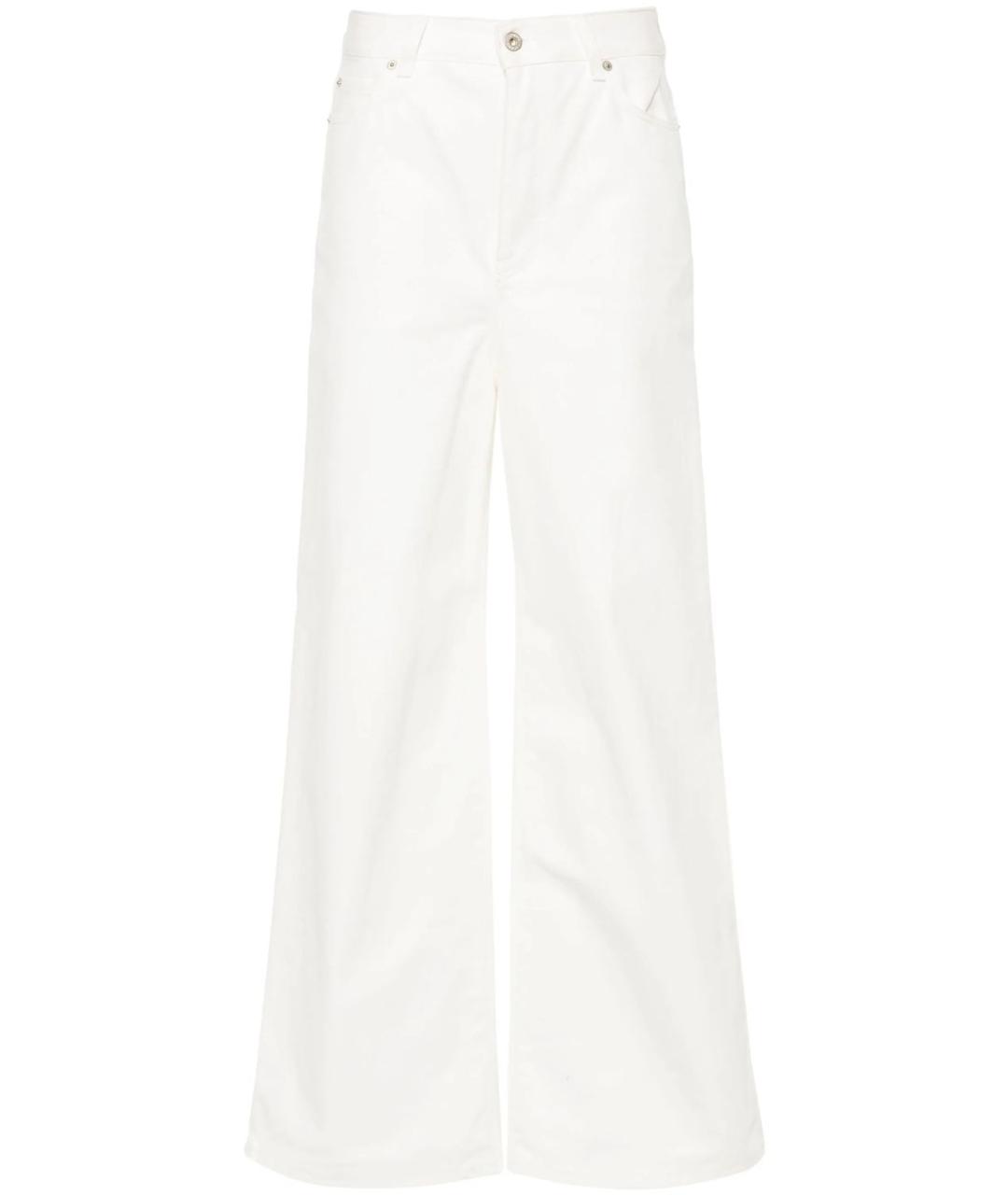 LOEWE Белые хлопковые прямые джинсы, фото 1