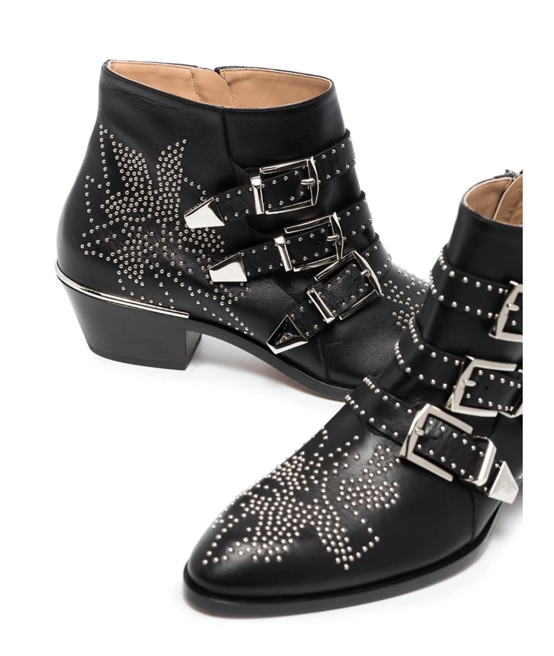 CHLOE Черные кожаные ботинки, фото 4