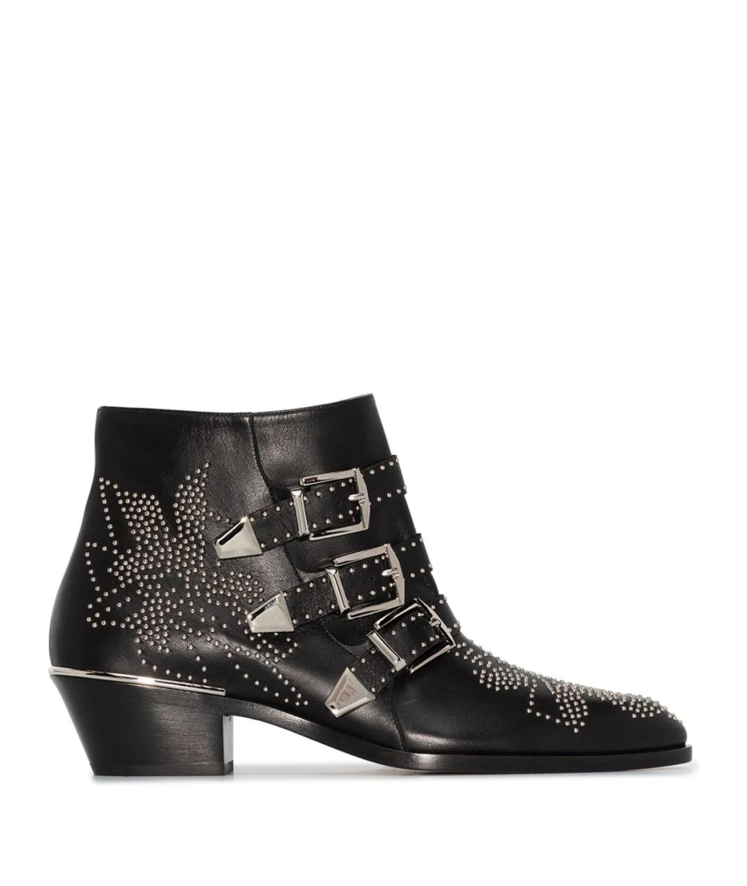 CHLOE Черные кожаные ботинки, фото 1