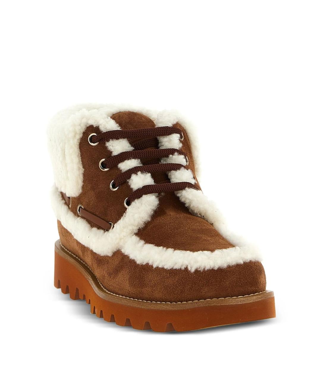 VALENTINO Коричневые замшевые ботинки, фото 3