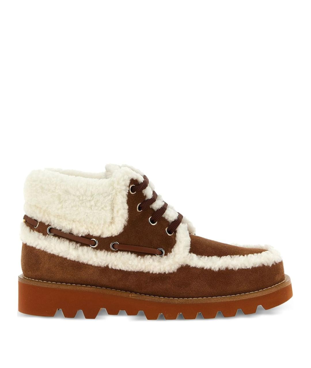 VALENTINO Коричневые замшевые ботинки, фото 1