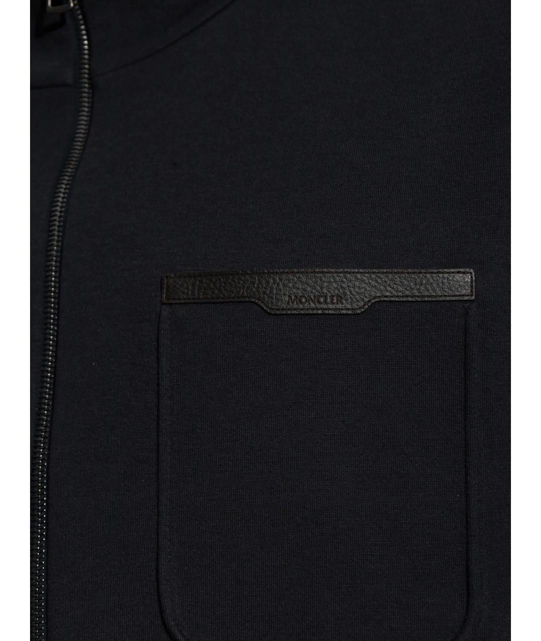 MONCLER Синий хлопковый джемпер / свитер, фото 4