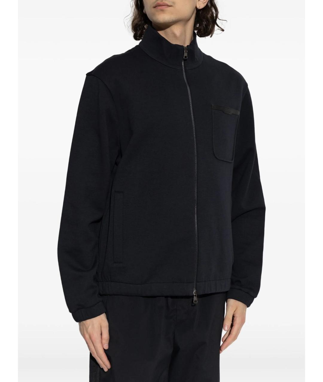 MONCLER Синий хлопковый джемпер / свитер, фото 5