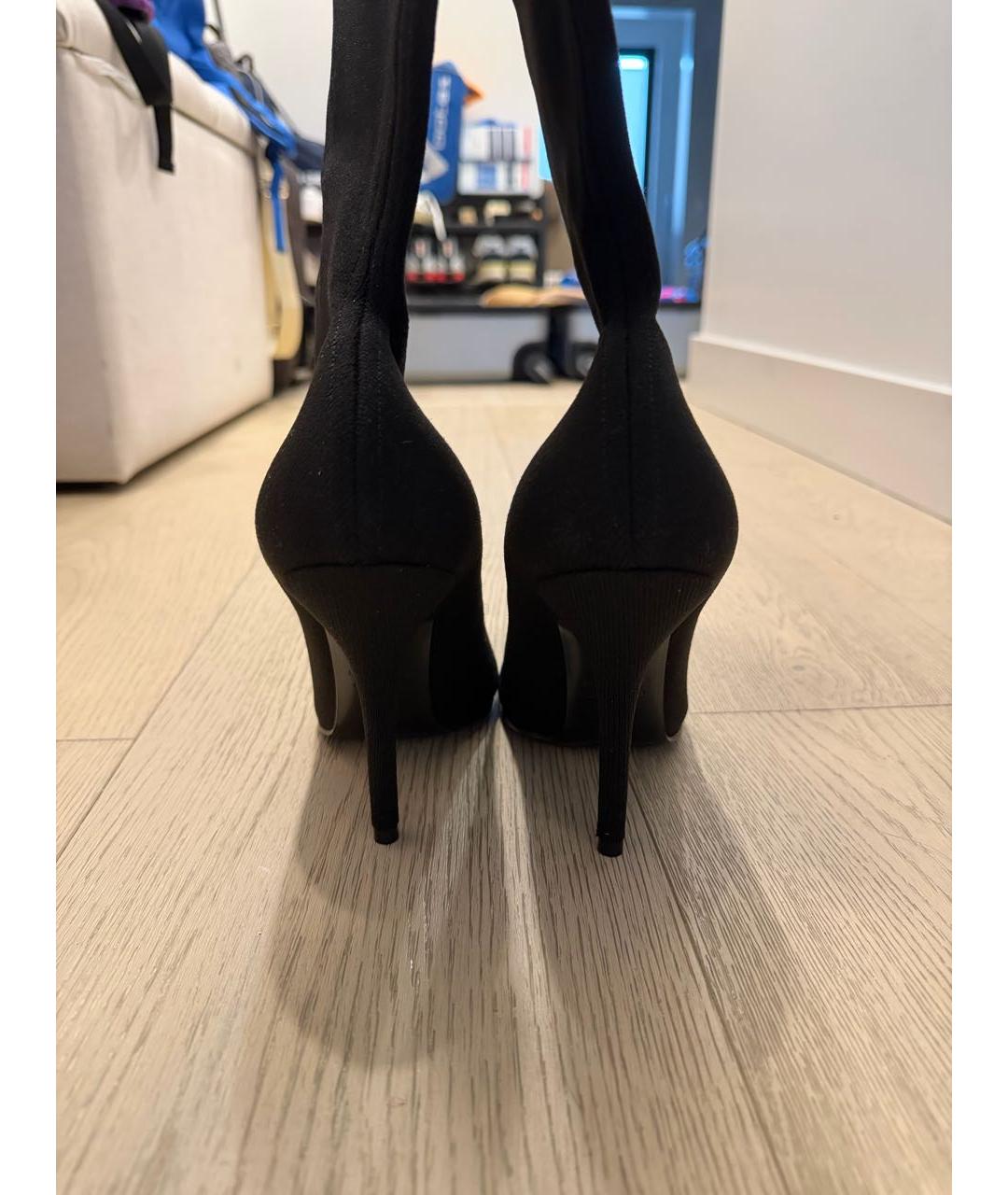 BALENCIAGA Черные синтетические ботфорты, фото 5