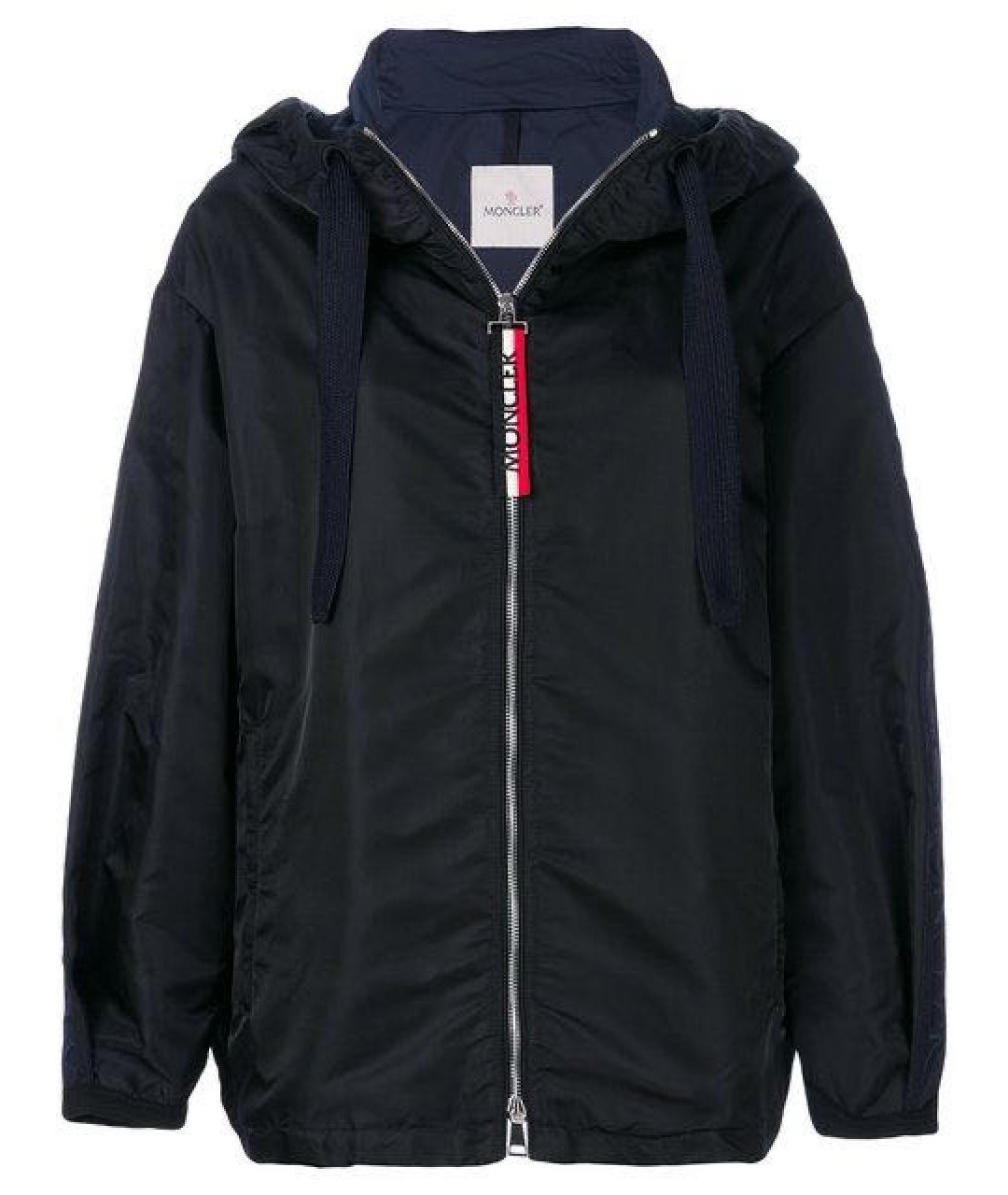 MONCLER Темно-синяя полиамидовая куртка, фото 1