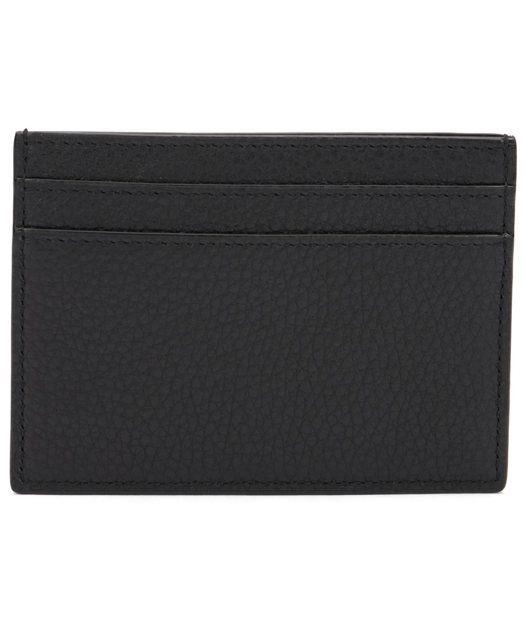 SAINT LAURENT Черный кожаный кардхолдер, фото 3