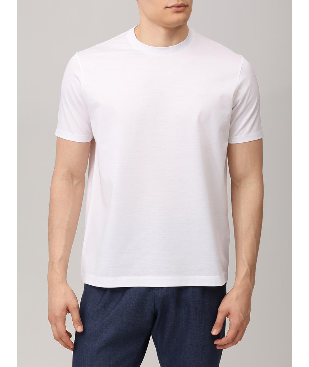 PAUL & SHARK Белая хлопковая футболка, фото 4