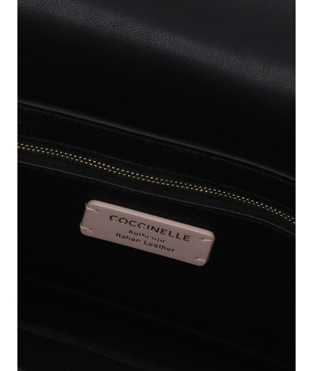 COCCINELLE Черная кожаная сумка через плечо, фото 5