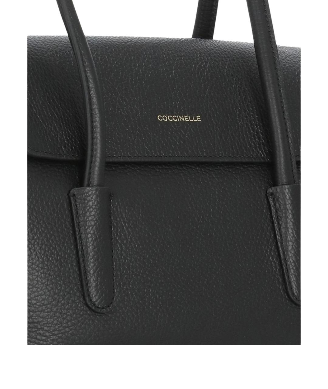 COCCINELLE Черная кожаная сумка через плечо, фото 4