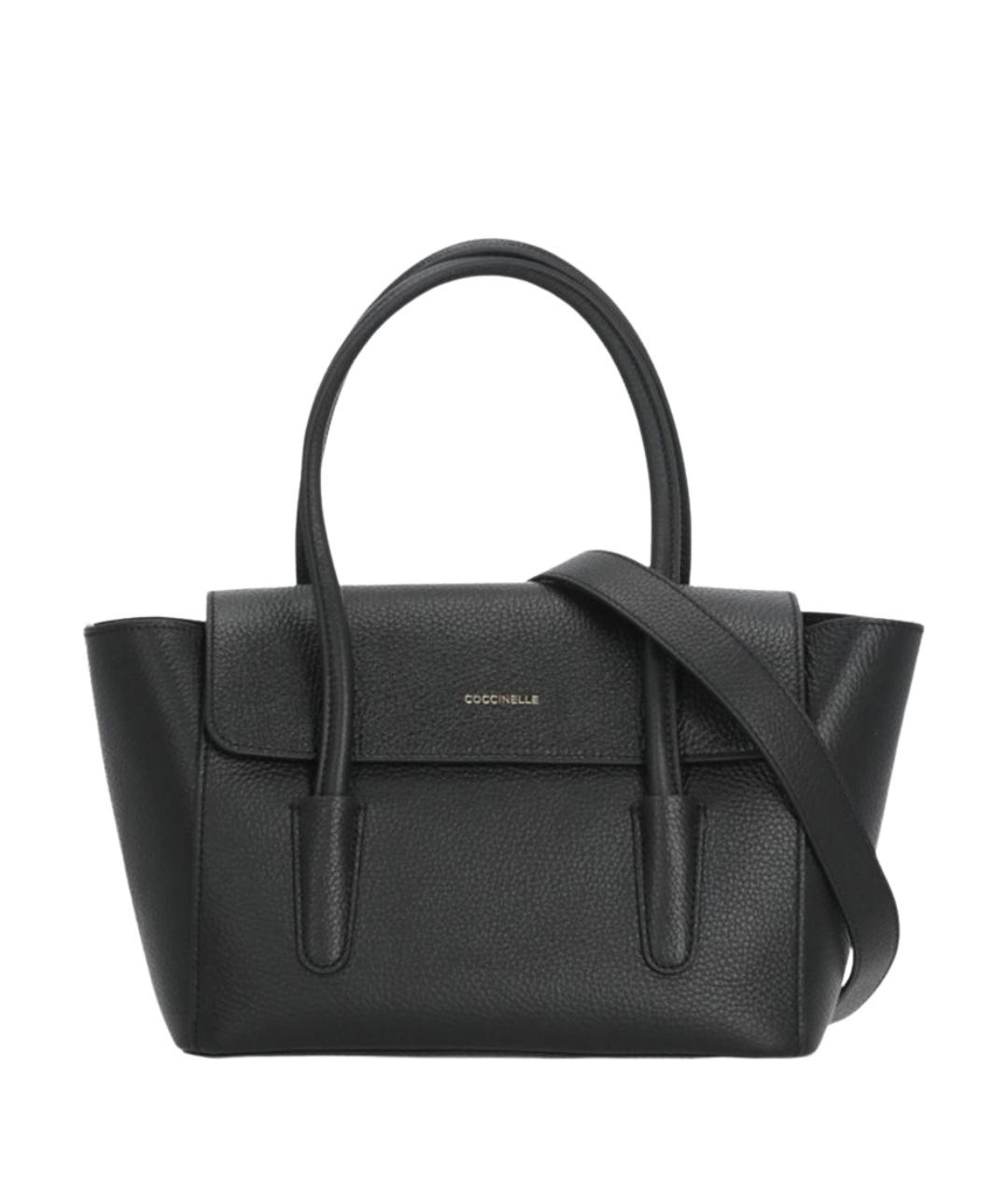 COCCINELLE Черная кожаная сумка через плечо, фото 1