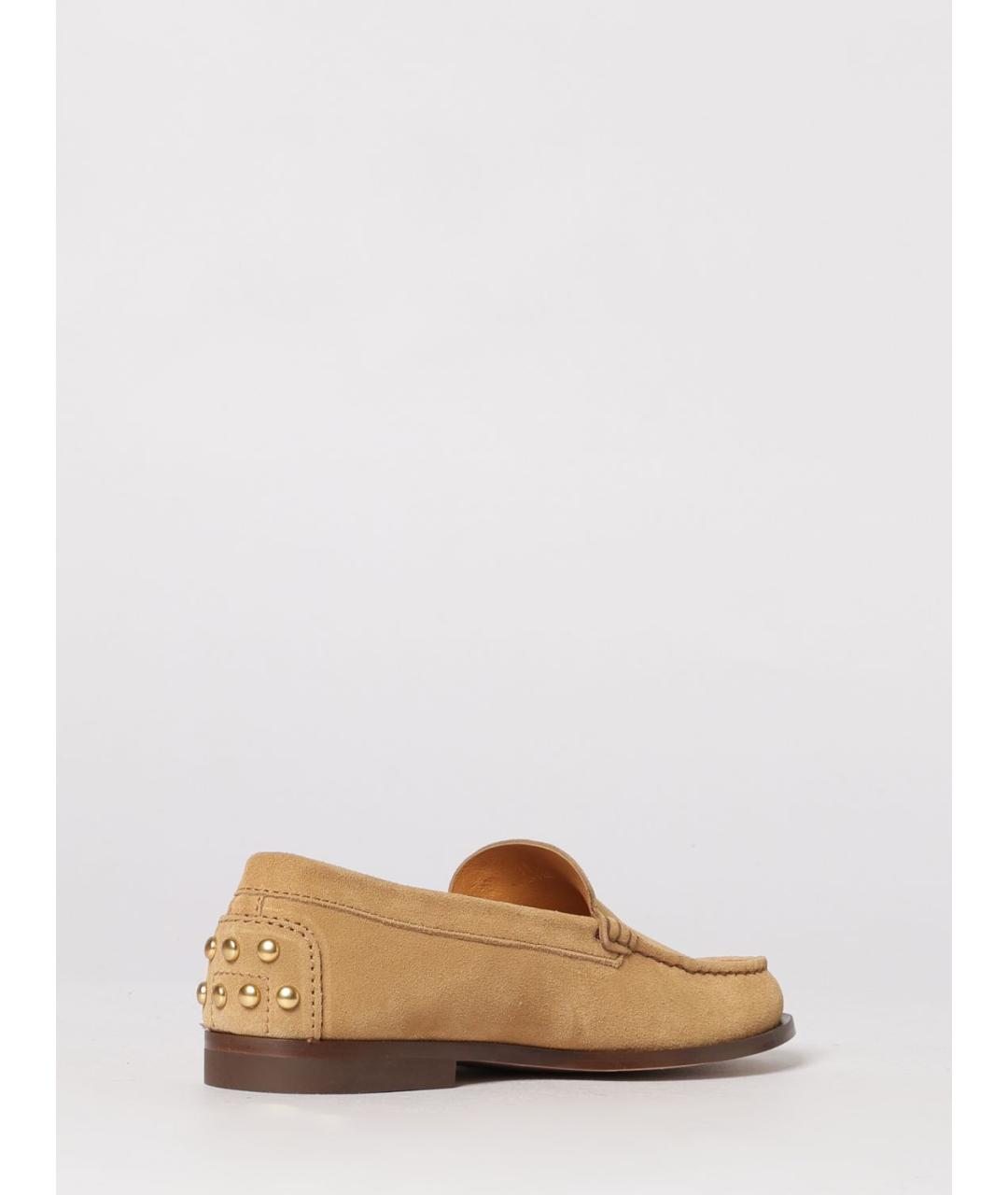 TOD'S Бежевые замшевые лоферы, фото 3