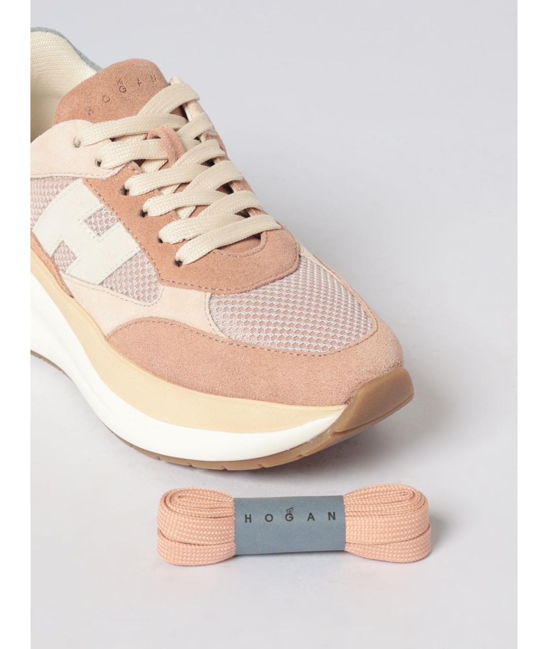 HOGAN Розовые кроссовки, фото 4