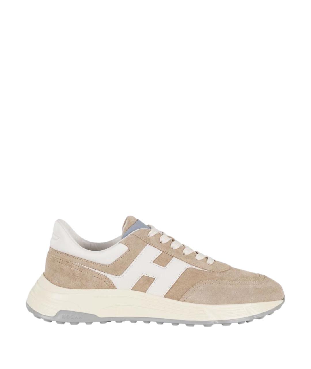 HOGAN Бежевые низкие кроссовки / кеды, фото 1