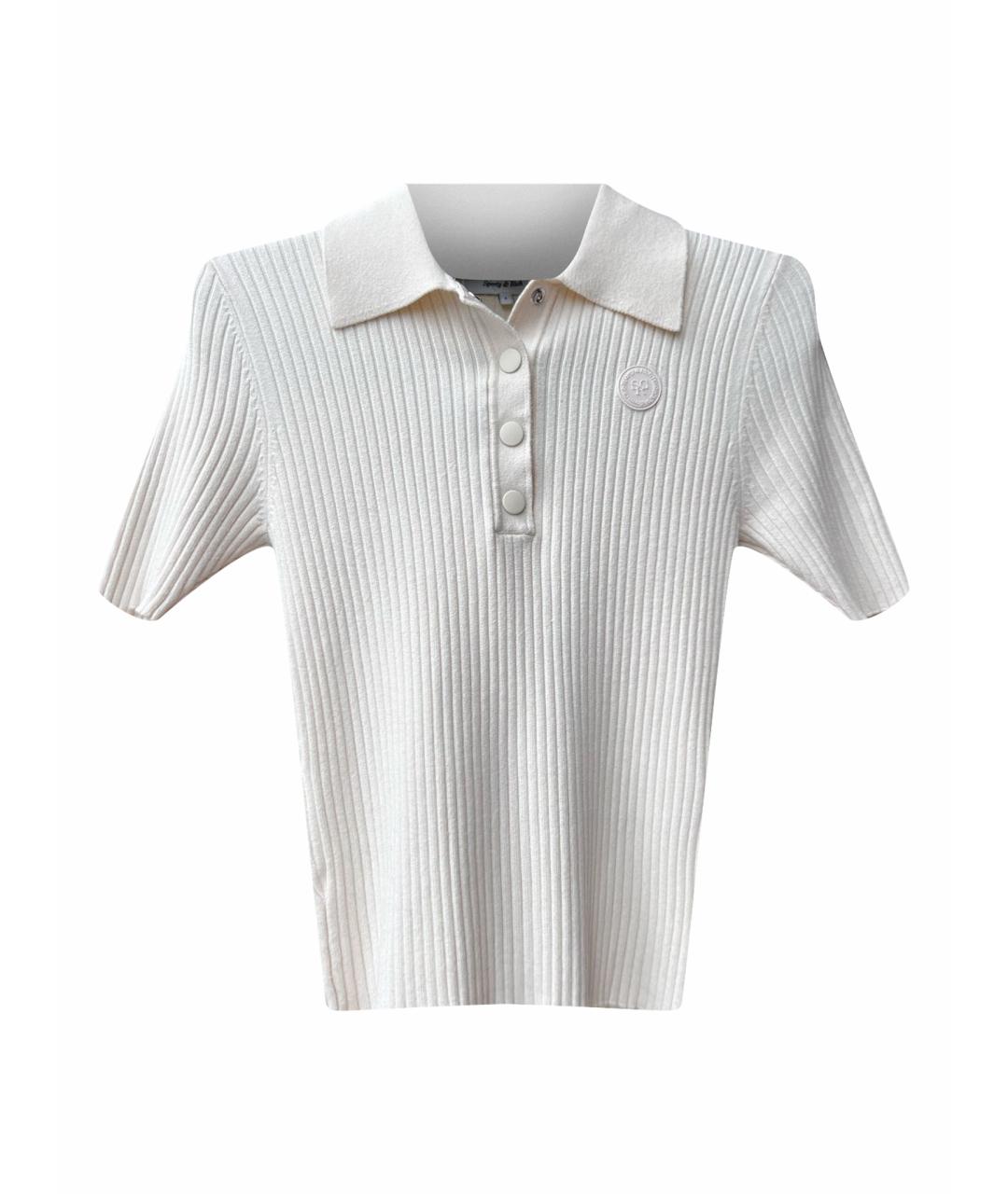 SPORTY AND RICH Бежевая хлопковая блузы, фото 1