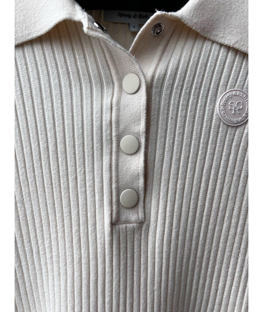 SPORTY AND RICH Бежевая хлопковая блузы, фото 4