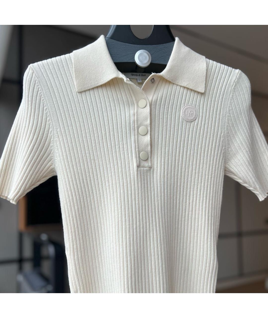 SPORTY AND RICH Бежевая хлопковая блузы, фото 5