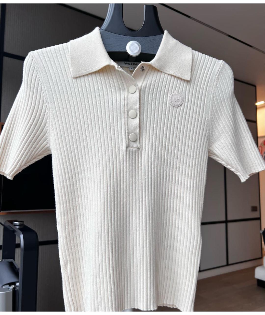 SPORTY AND RICH Бежевая хлопковая блузы, фото 7