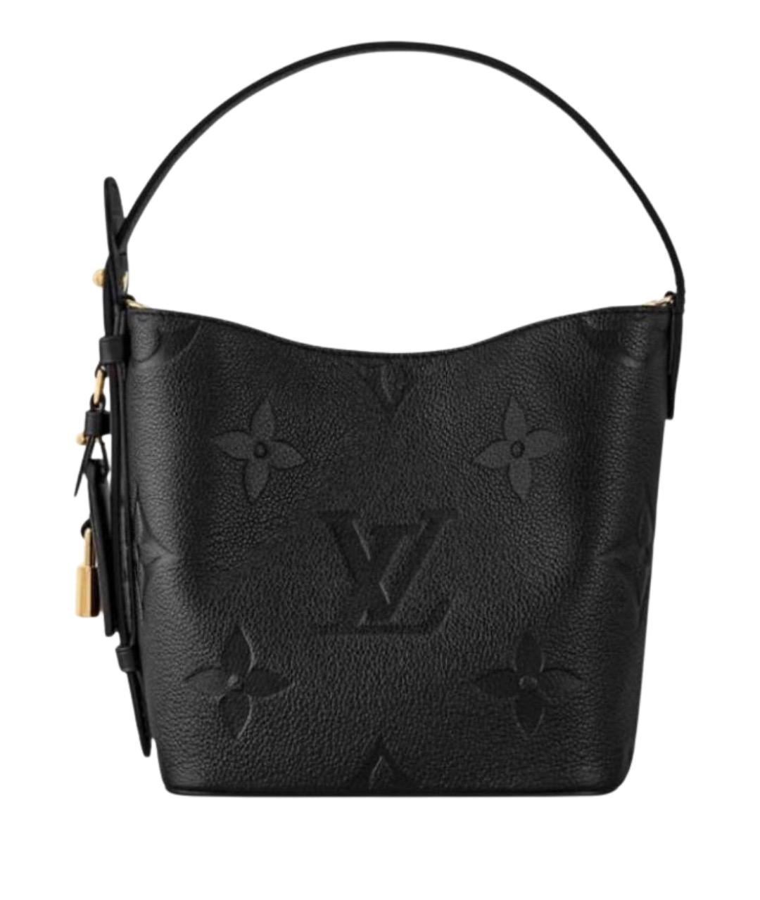LOUIS VUITTON Черная кожаная сумка тоут, фото 1