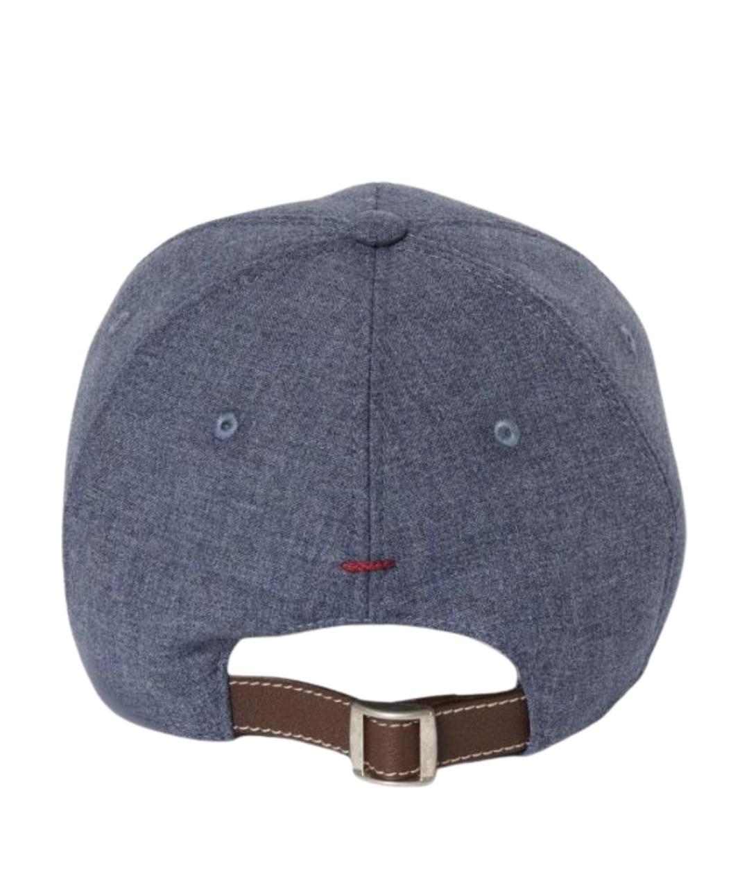 BRUNELLO CUCINELLI Синяя кепка/бейсболка, фото 3
