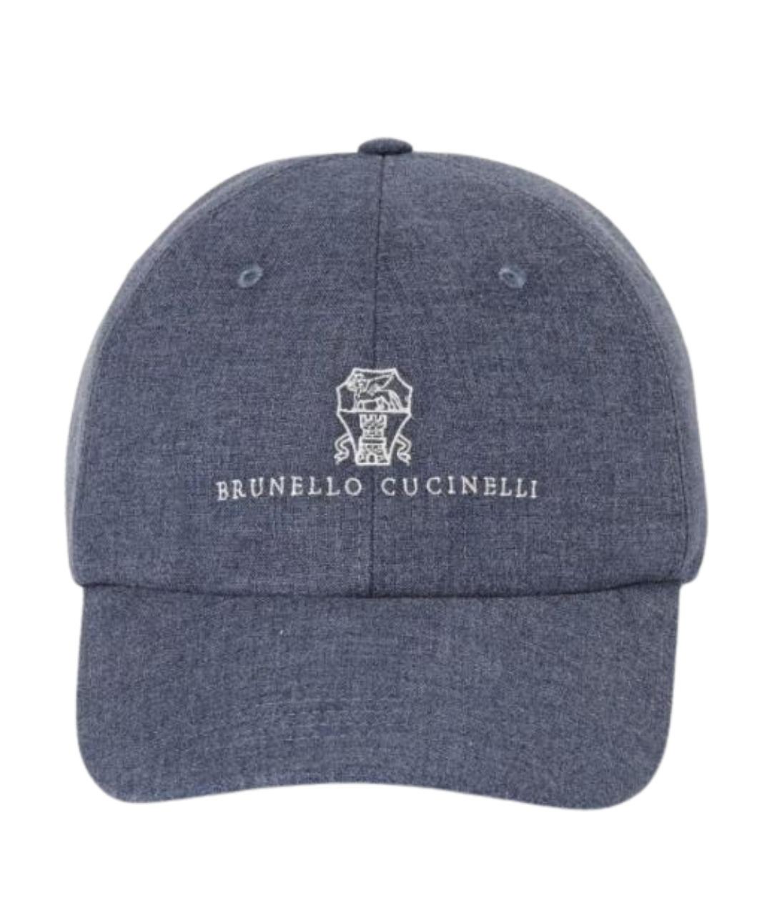 BRUNELLO CUCINELLI Синяя кепка/бейсболка, фото 2