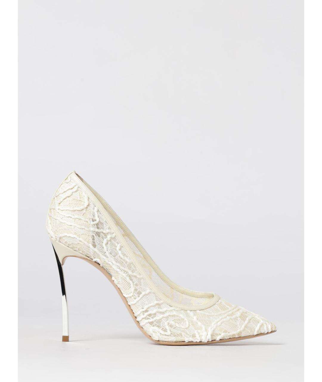 CASADEI Белые текстильные туфли, фото 5