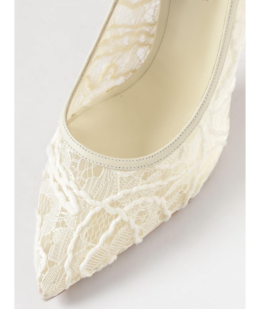 CASADEI Белые текстильные туфли, фото 4