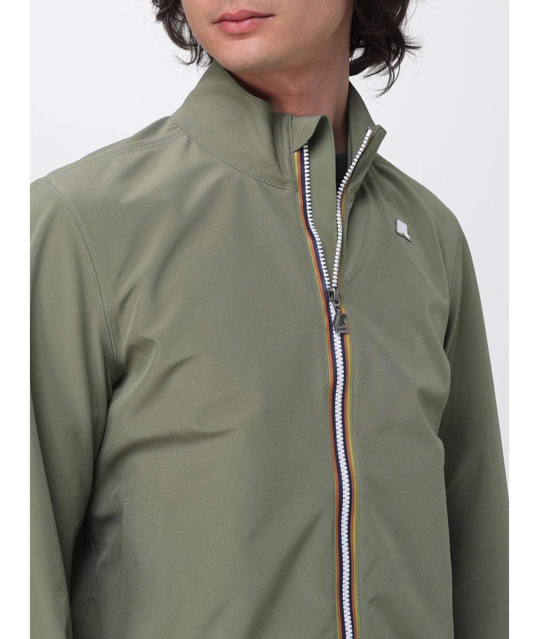 K-WAY Зеленая полиэстеровая куртка, фото 4