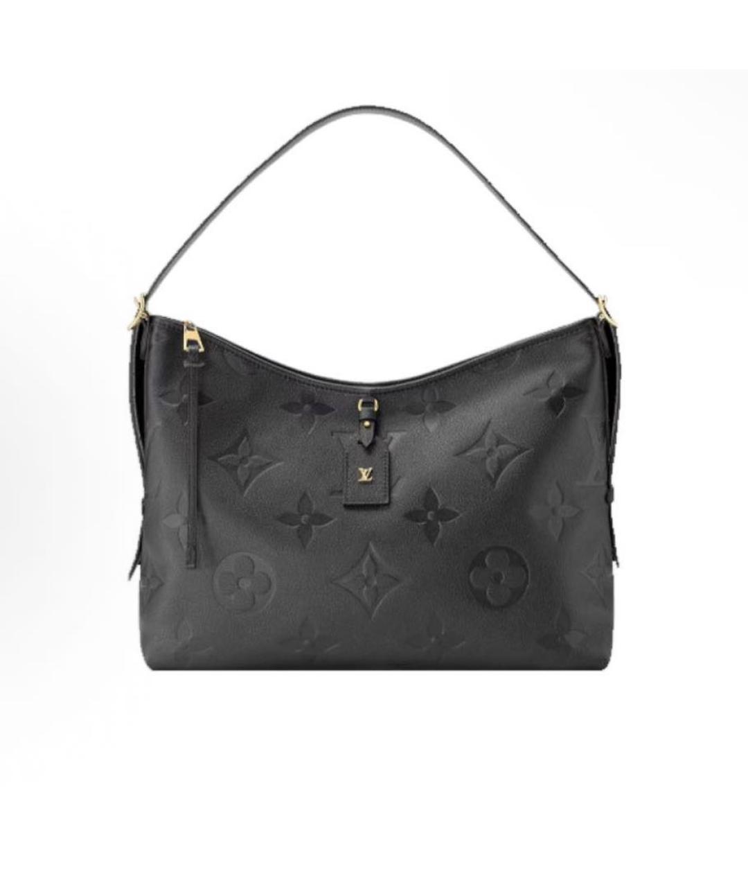 LOUIS VUITTON Черная кожаная сумка тоут, фото 4