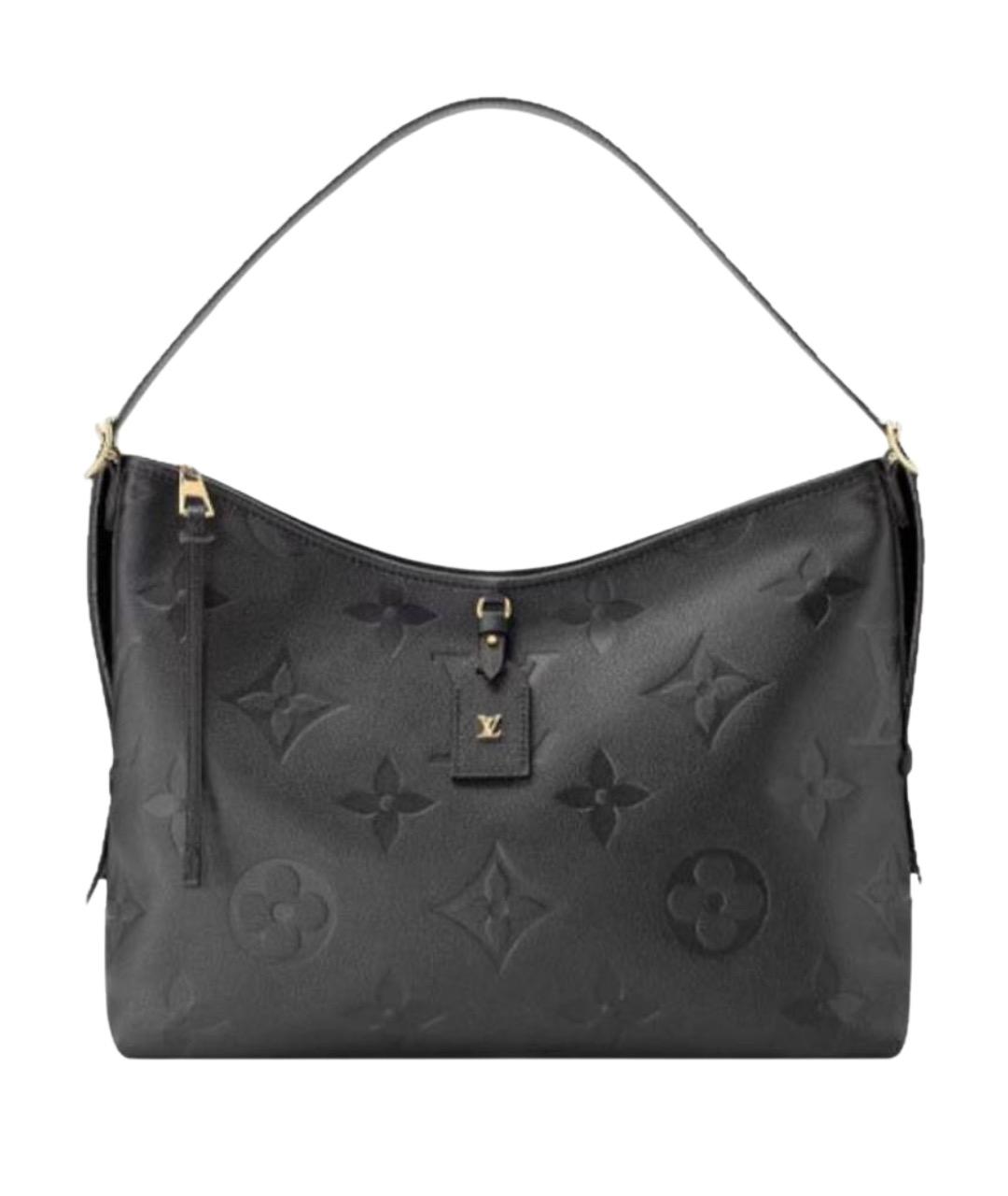 LOUIS VUITTON Черная кожаная сумка тоут, фото 1