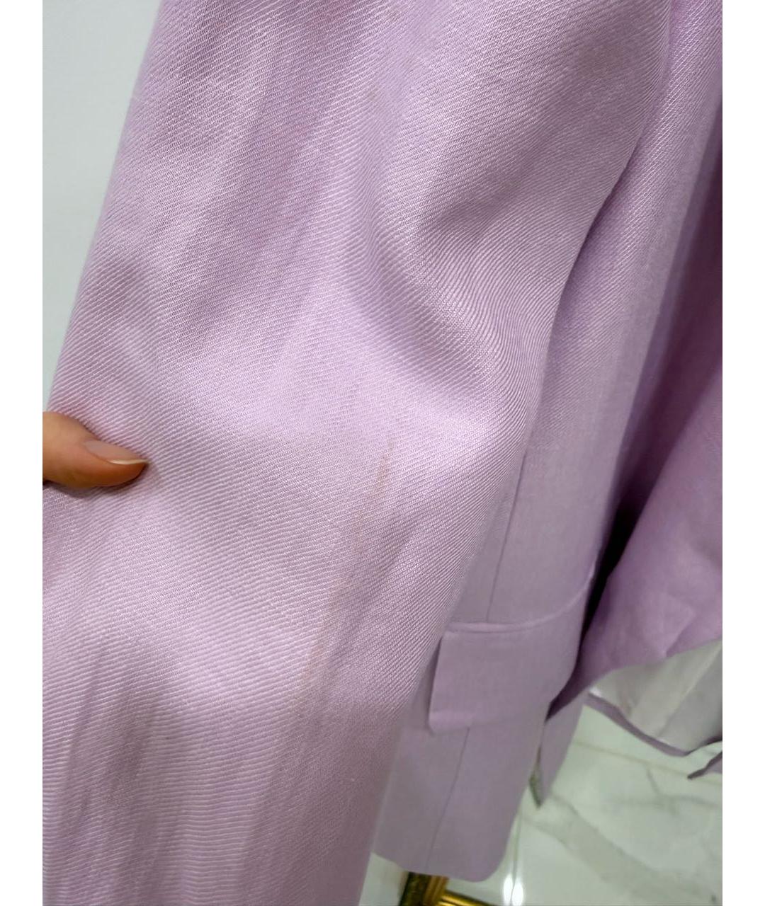 PESERICO Фиолетовый льняной жакет/пиджак, фото 7