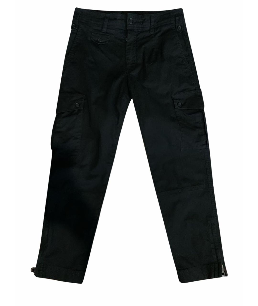 DOLCE&GABBANA Черные хлопковые повседневные брюки, фото 1