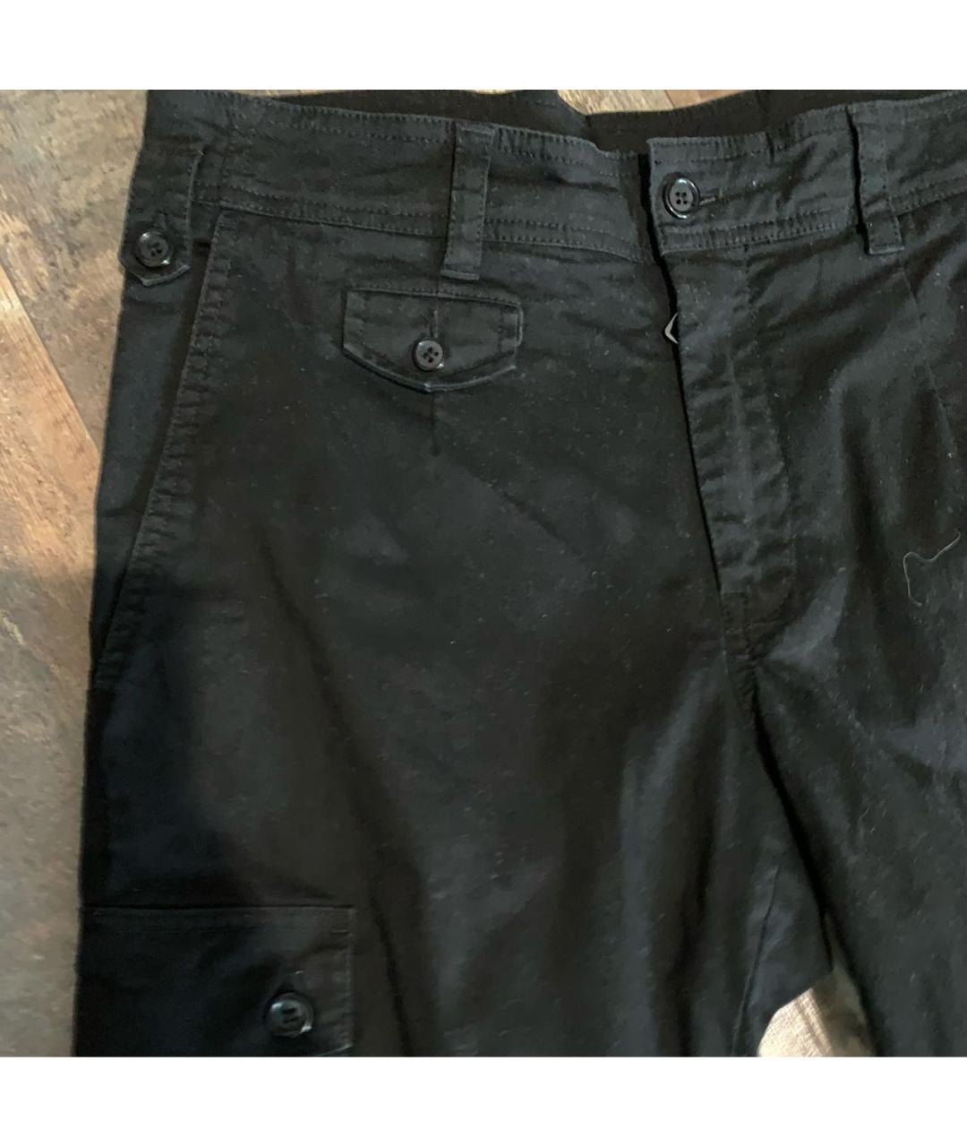 DOLCE&GABBANA Черные хлопковые повседневные брюки, фото 4