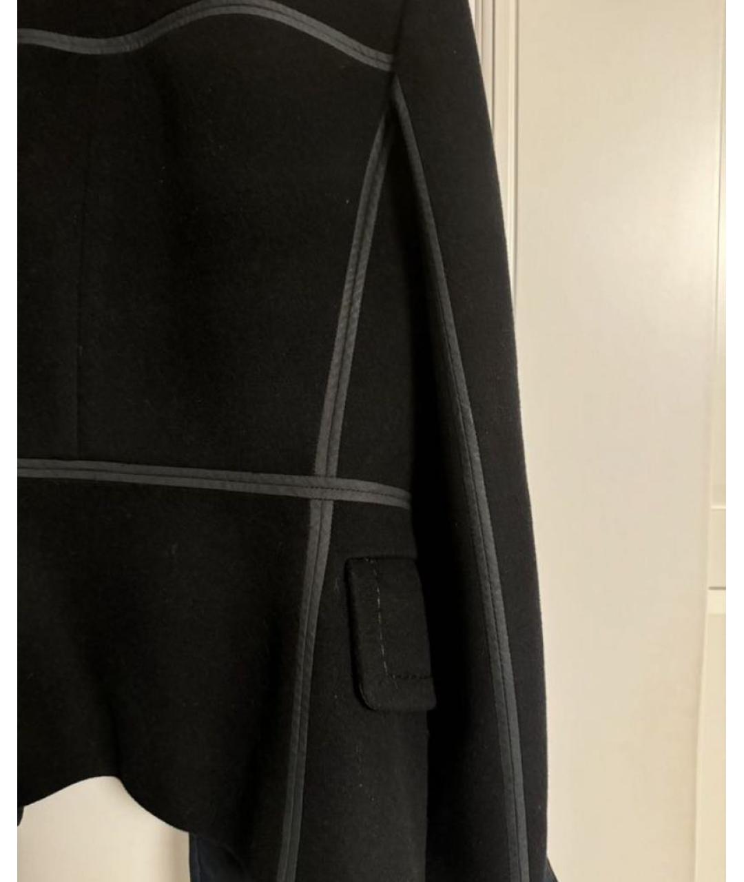 SPORTMAX Черное шерстяное пальто, фото 7