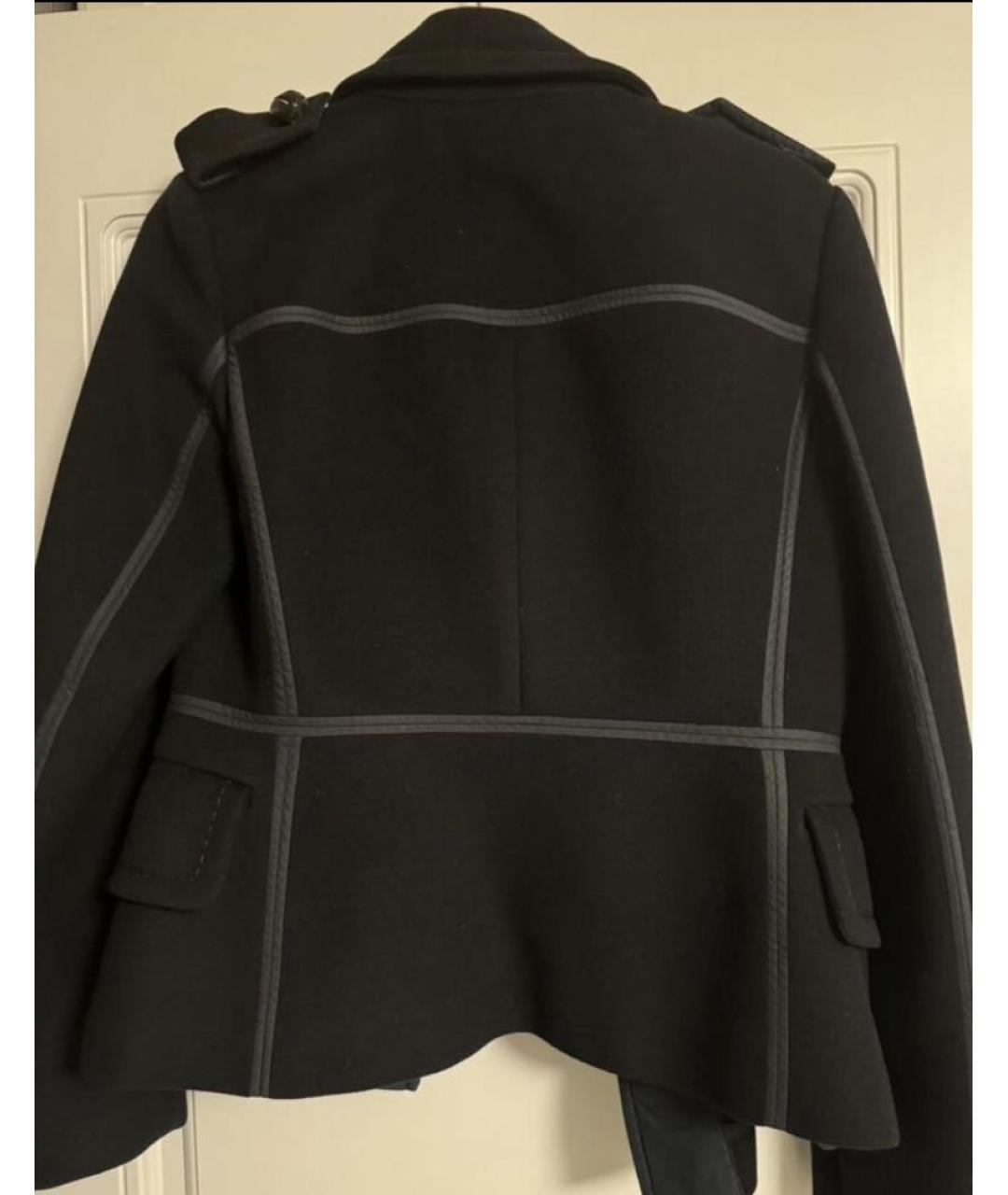 SPORTMAX Черное шерстяное пальто, фото 3