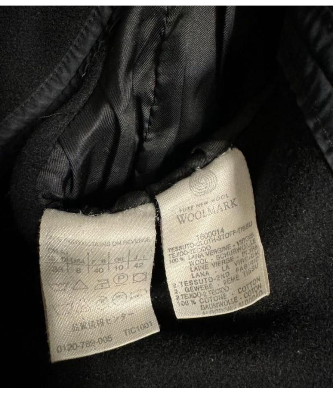 SPORTMAX Черное шерстяное пальто, фото 6