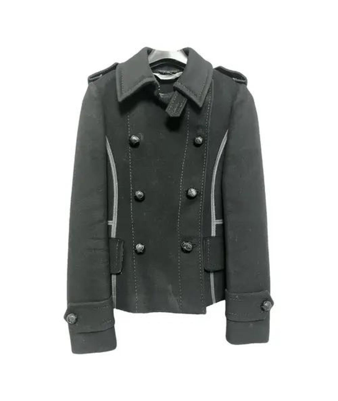 SPORTMAX Черное шерстяное пальто, фото 8