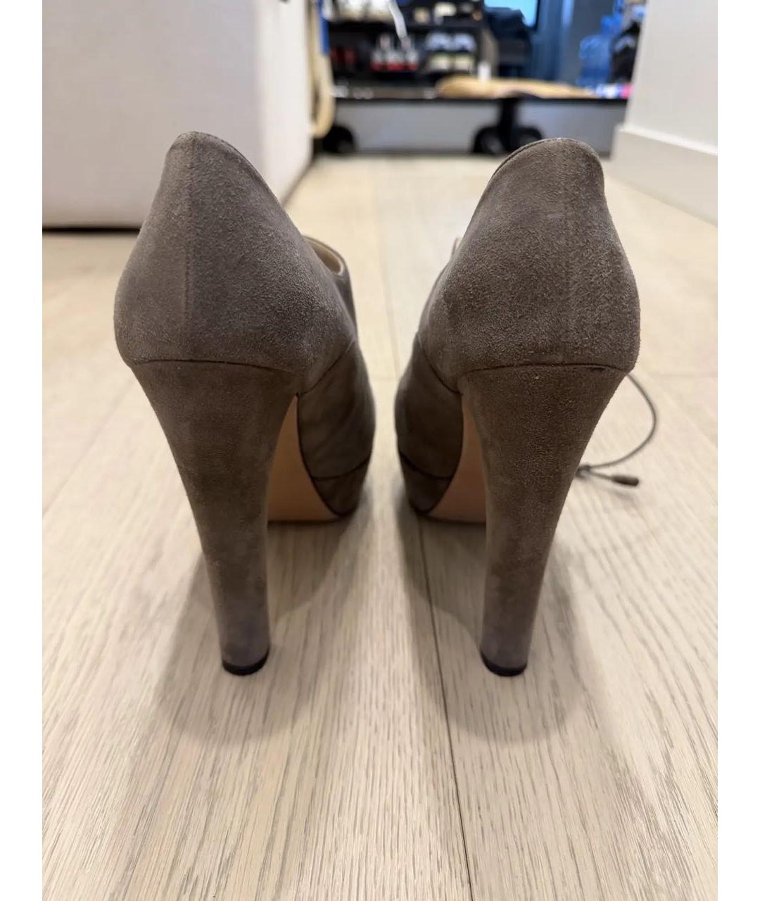 PRADA Серые замшевые ботильоны, фото 4
