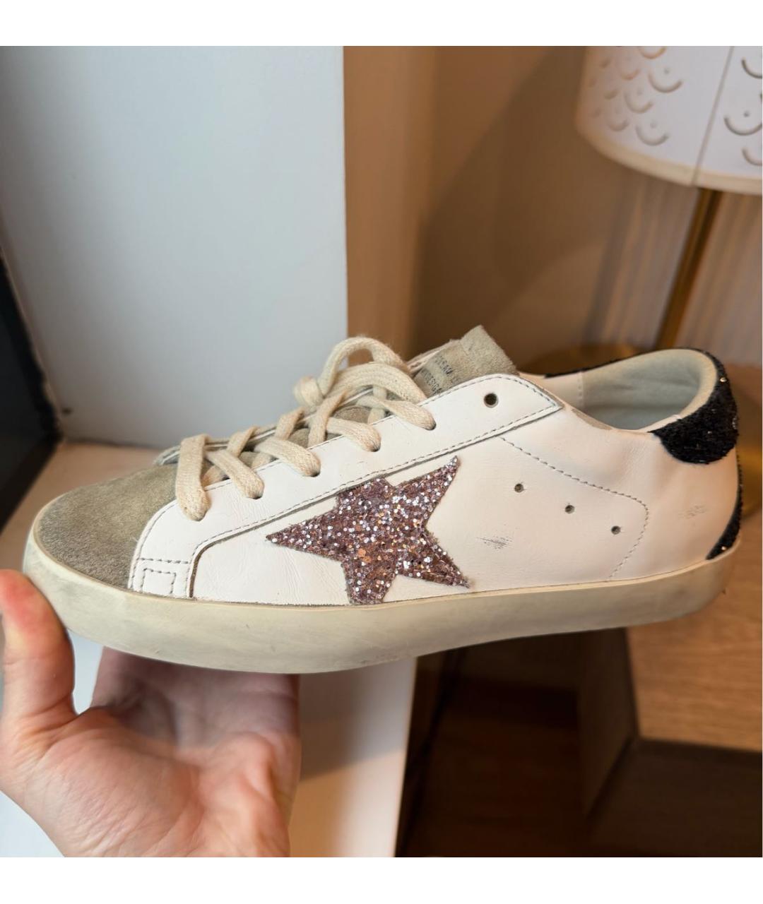 GOLDEN GOOSE DELUXE BRAND Белые кожаные кеды, фото 2