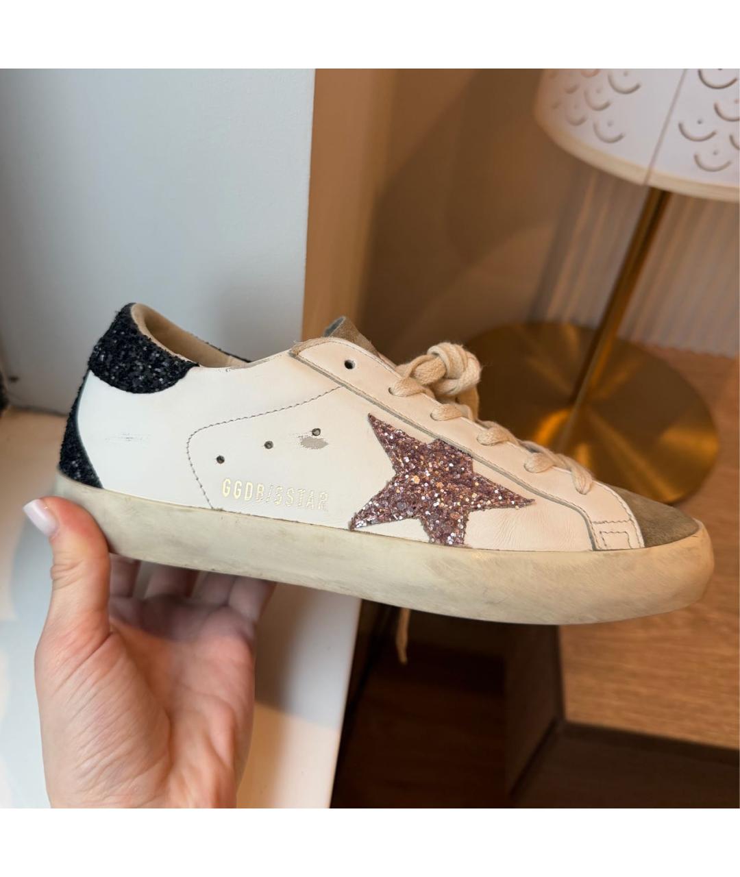 GOLDEN GOOSE DELUXE BRAND Белые кожаные кеды, фото 3