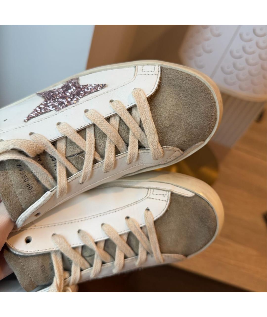 GOLDEN GOOSE DELUXE BRAND Белые кожаные кеды, фото 7