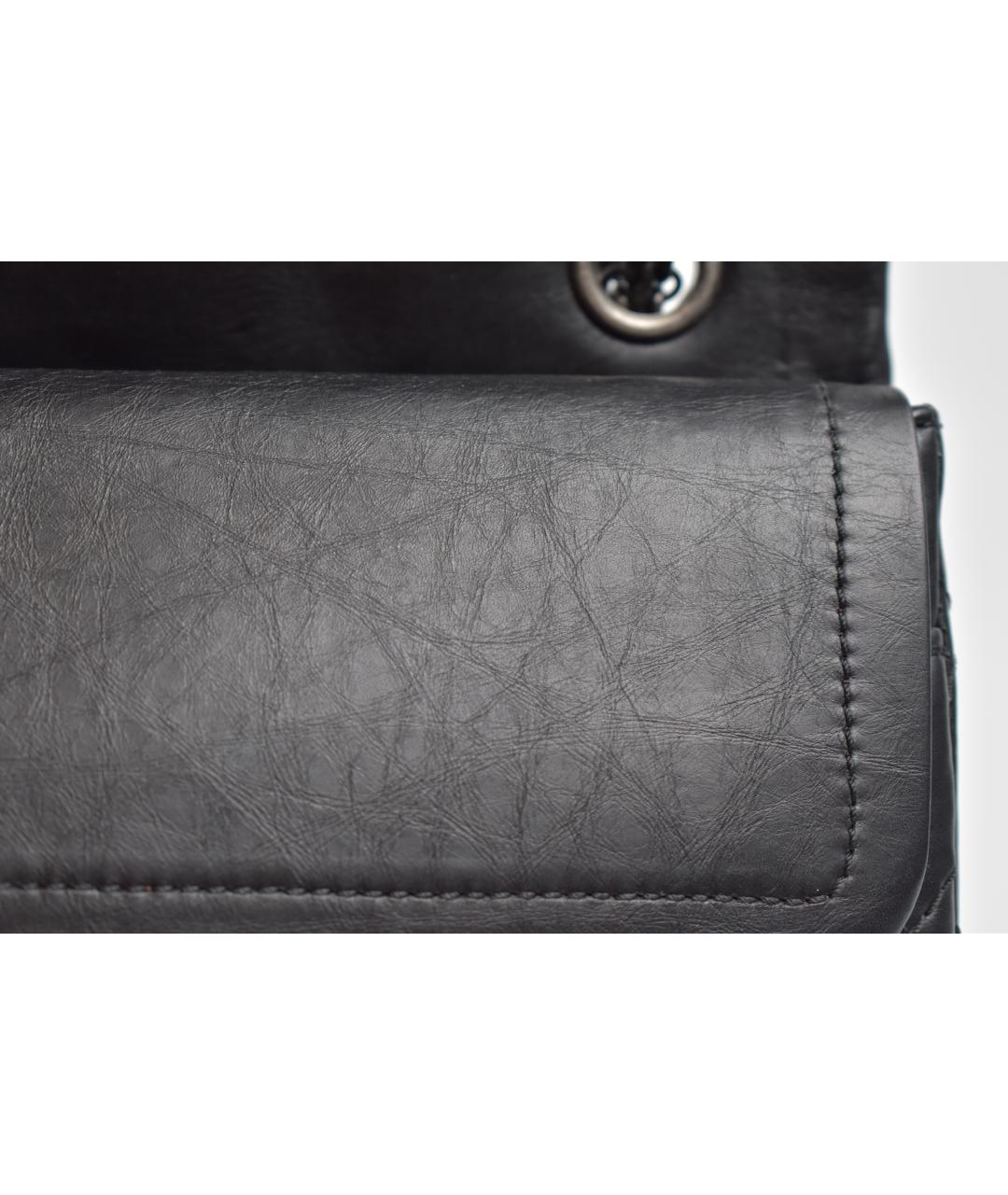 CHANEL Черная кожаная сумка через плечо, фото 7