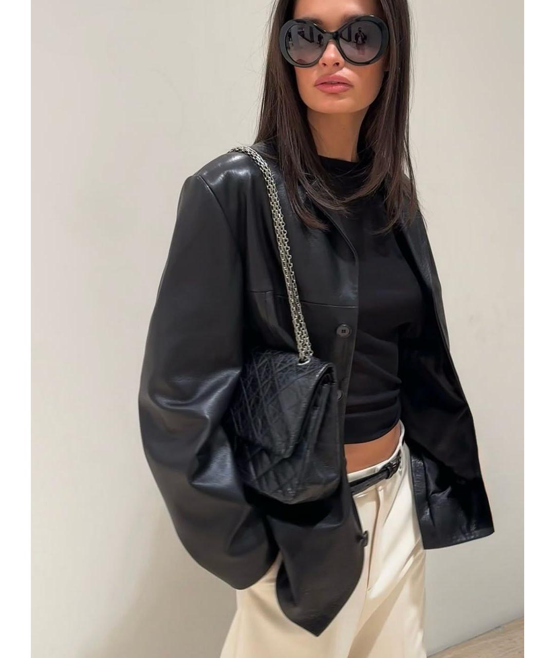 CHANEL Черная кожаная сумка через плечо, фото 8