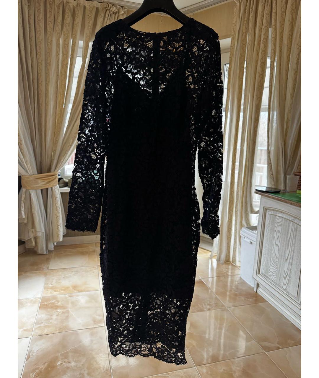 PINKO Темно-синее полиамидовое вечернее платье, фото 5