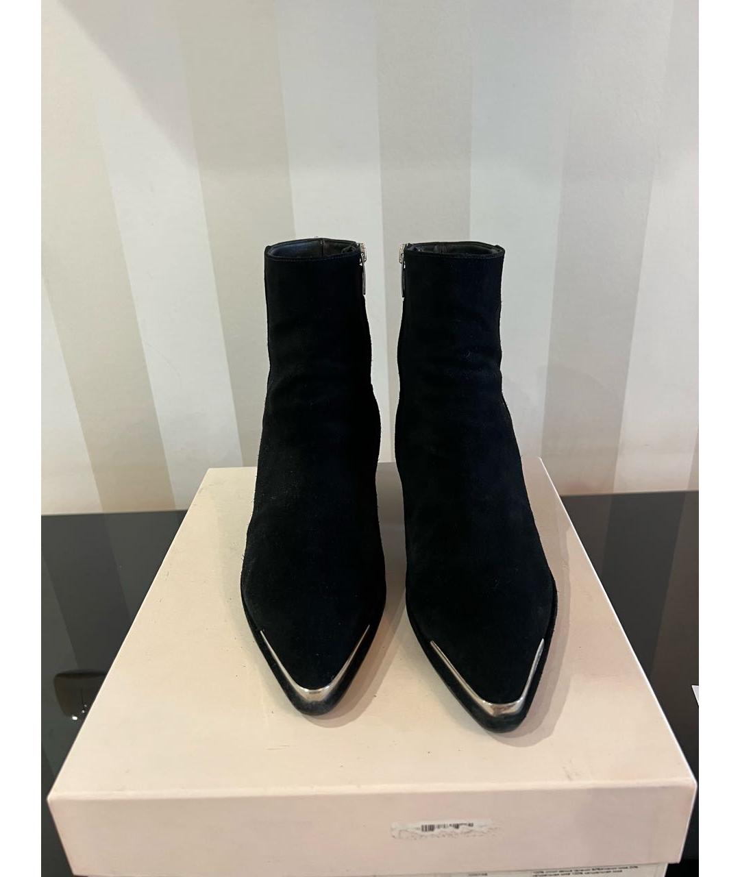 SERGIO ROSSI Черные замшевые ботинки, фото 2