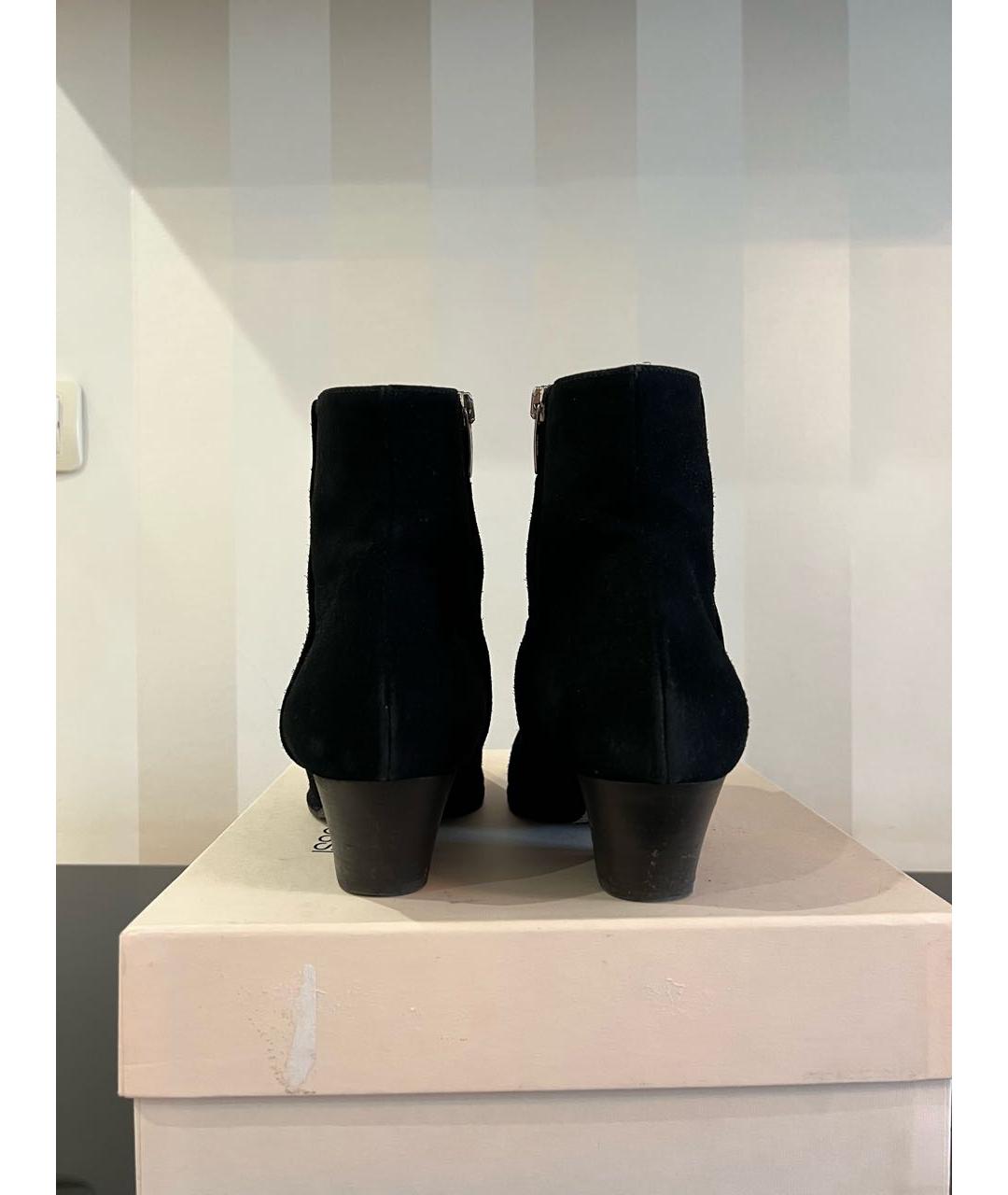 SERGIO ROSSI Черные замшевые ботинки, фото 4